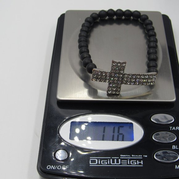 Crystal Cross Religious Expandable Bracelet - Picture 4 of 4